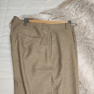Banana Republic Light Brown Straight Leg wool dress Pants 12 long